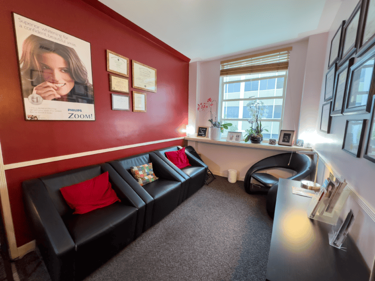 Seating and waiting area at Beverly Hills Dentist Office